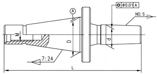Оправка ISO30 для сверлильного патрона B10 тип 1880
