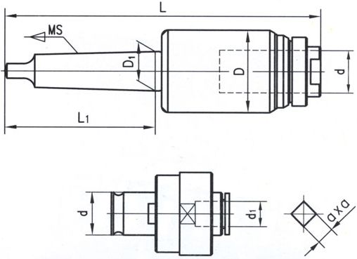 Патрон резьбонарезной КМ2 М3-М12 J4112-MS2 тип 1080