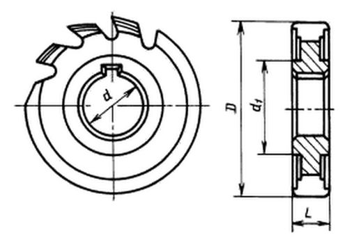 Фреза пазовая затылованная D=63 L=5 z=12