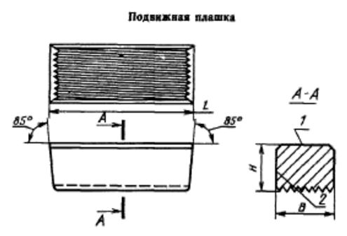 Плашка резьбонакатная плоская М17,0x1,5 L=310 B=40