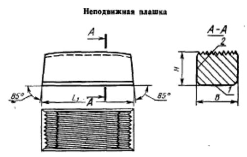 Плашка резьбонакатная плоская М17,0x1,5 L=310 B=40