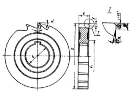 Фреза дисковая пазовая D=125 B=25 z=22