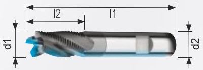 Фреза концевая твердосплавная ц/х 16,0 z=4 L=92,0 l=32,0 хв. 16,0 №1284 MEGA-TEC