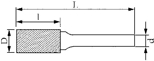 Борфреза твердосплавная цилиндрическая удлиненная A 4,0 L=75 l=14 Твинтос