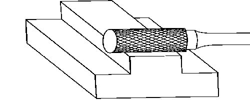 Борфреза твердосплавная цилиндрическая удлиненная A 5,0 L=100 l=16 Твинтос
