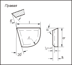 Пластина напайная для резца 06350