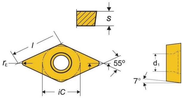    DCMT 070204-UF CK15M, CT15M, CT25M,    Sandvik MKTC DCMT070204-UF