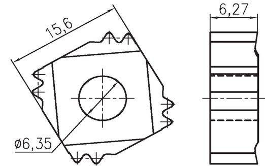    TI-15.1NR-2.54VMO 4125, PT10, TK25,    Sandvik MKTC TI-15.1NR-2.54VMO